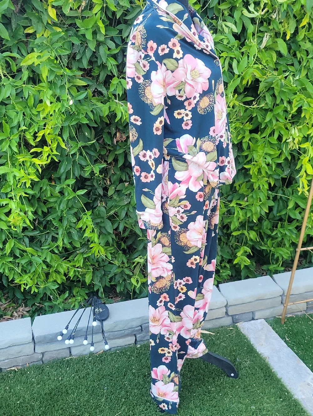 Room Service 2 Piece Floral Straight-Leg Pajama Pants Set With Pockets S